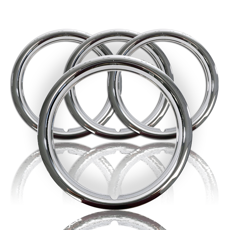Set of 4 18" Chrome Wheel Rim Trim Rings Beauty Bands Rims Rally Steel